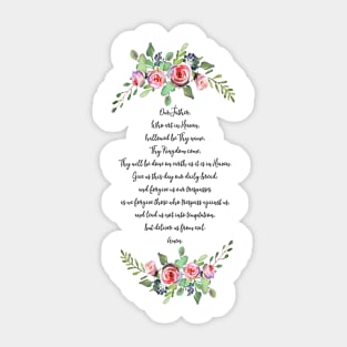 Our Father - Christian Prayer Quote Sticker